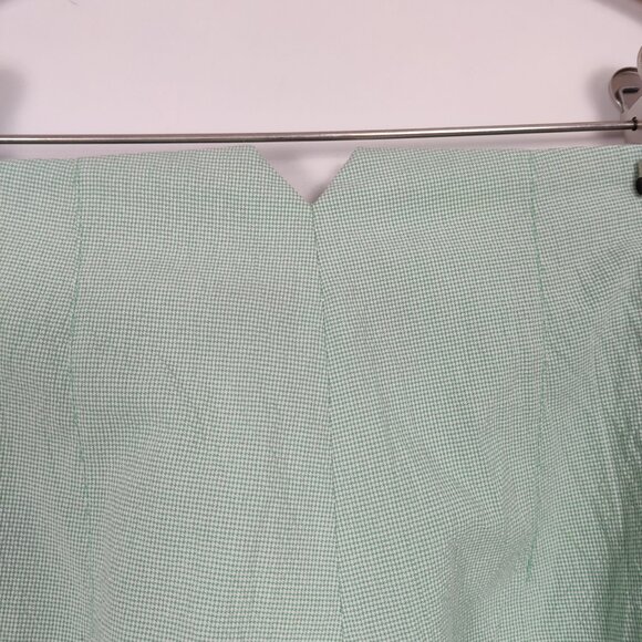 DKNY Women's Houndstooth Pants in Green Size 10 Cotton Business Casual Old Money - Picture 4 of 12